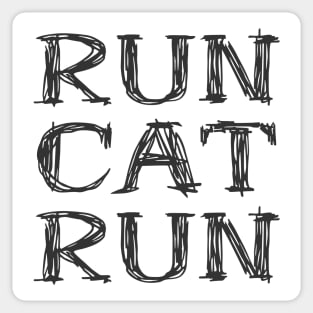 RunCatRun in sketch font dark Sticker